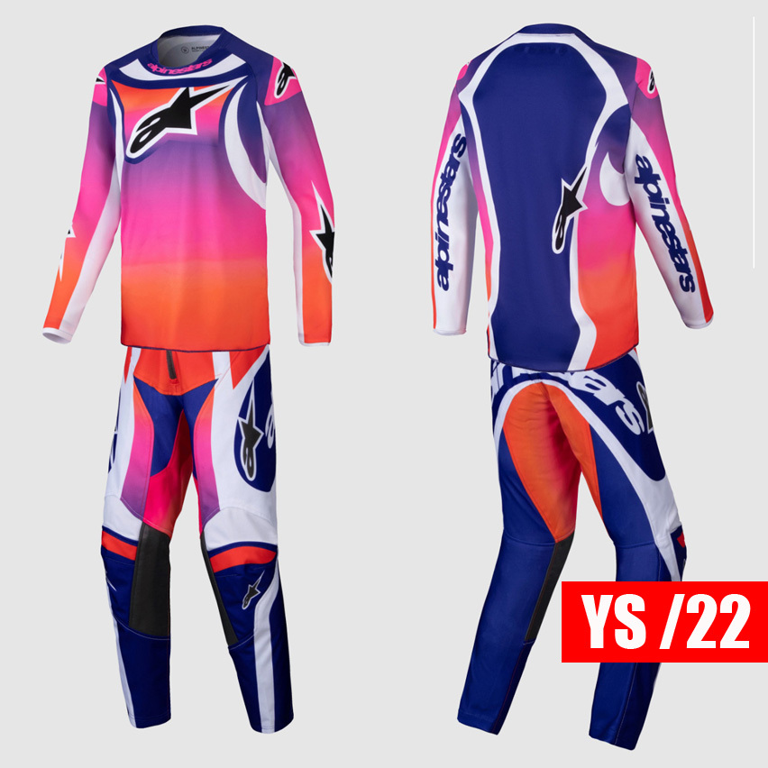 【10%OFF】 ALPINESTARS ’25 RACERユース WORX”ジャージパンツセット マルチカラーホワイト YS/22サイズ 【送料サービス】拍卖
