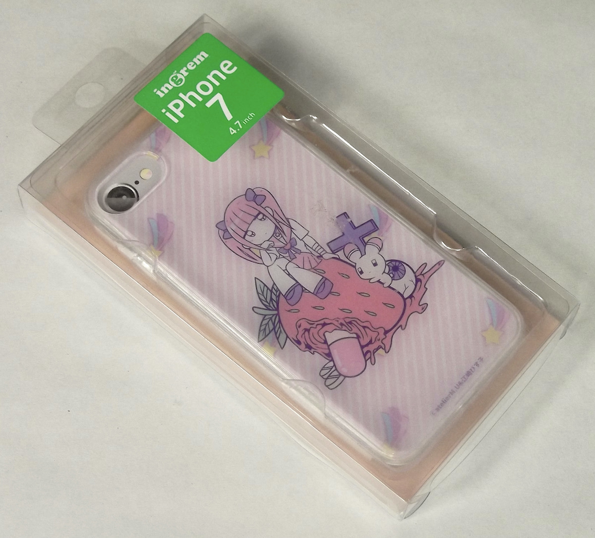 iPhone7 スマホケース メンヘラチャン 江崎びす子 イラスト イングレム TPUケース カバー アイフォン 4.7インチ拍卖