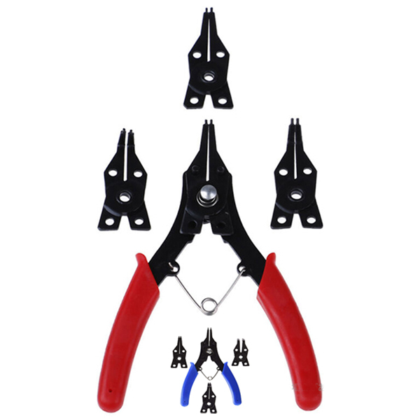 60個/箱 4wayスナップリングプライヤーセット Cリング軸用穴用 T061拍卖