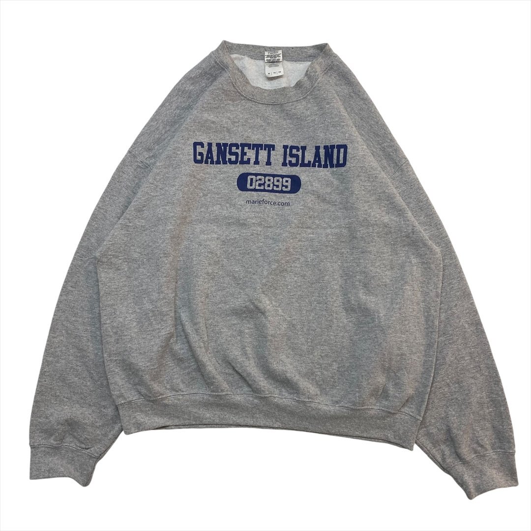 Gansett island 02899 スウェット グレー 古着 メンズ XL ロゴスウェット クリーニング済み拍卖