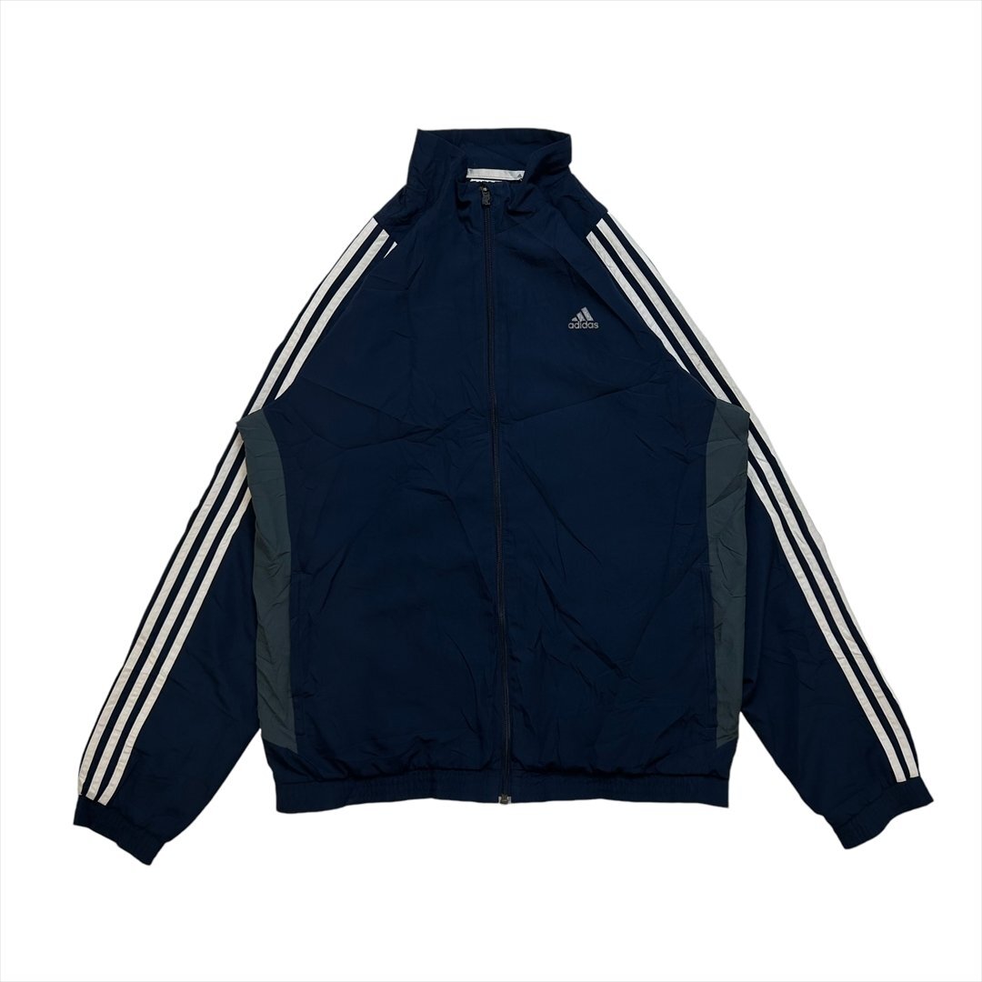 アディダス ジャケット ネイビー adidas 古着 メンズ M スポーツ ポリジャケット拍卖