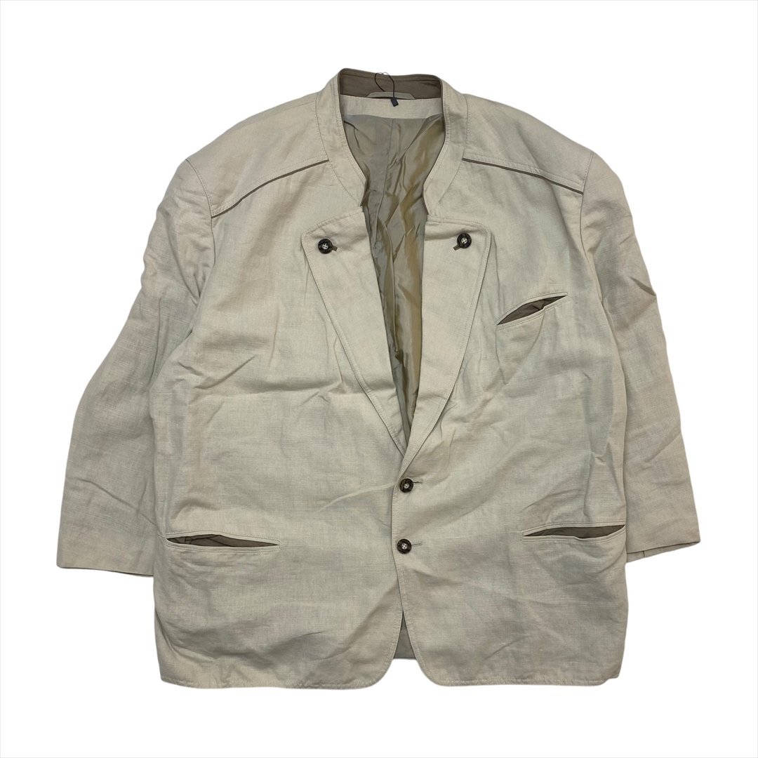 Fulwiline ジャケット ベージュ 古着 メンズ FREE 肩パッド入り 腰ベルト付き クリーニング済み拍卖