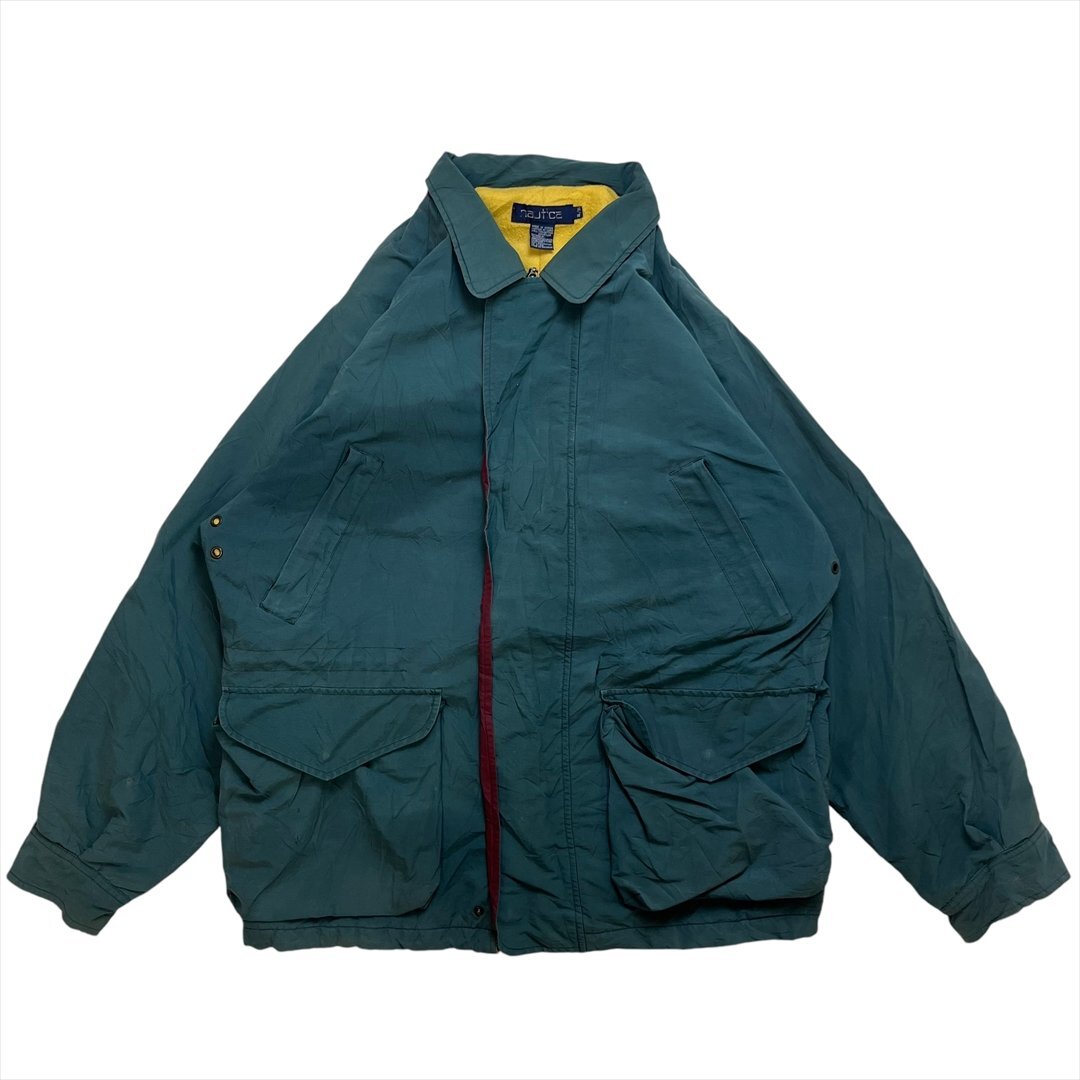 【訳アリ】 ノーティカ アウター グリーン NAUTICA 古着 メンズ XL 90s ストリート オーバーサイズ拍卖