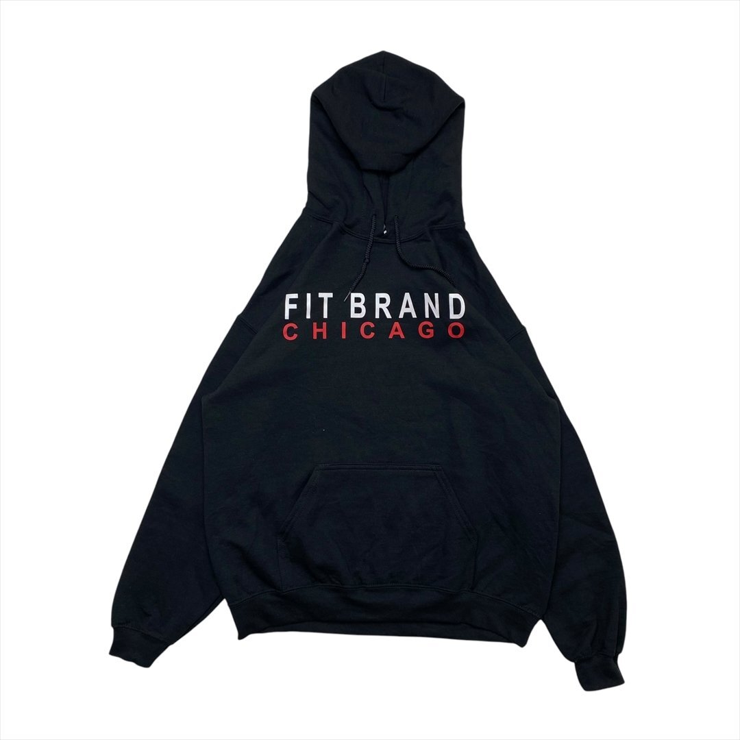 GILDAN パーカー ブラック 古着 メンズ M ストリート カジュアル クリーニング済み拍卖