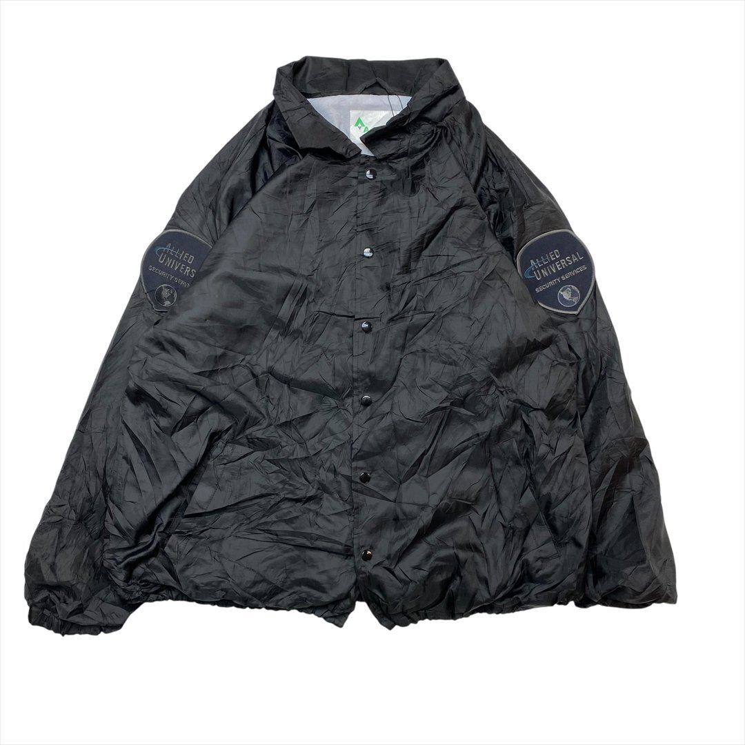 Advantex,inc. ナイロンジャケット ブラック 古着 メンズ XL カジュアル 両肩ワッペン ワーク系 クリーニング済み拍卖