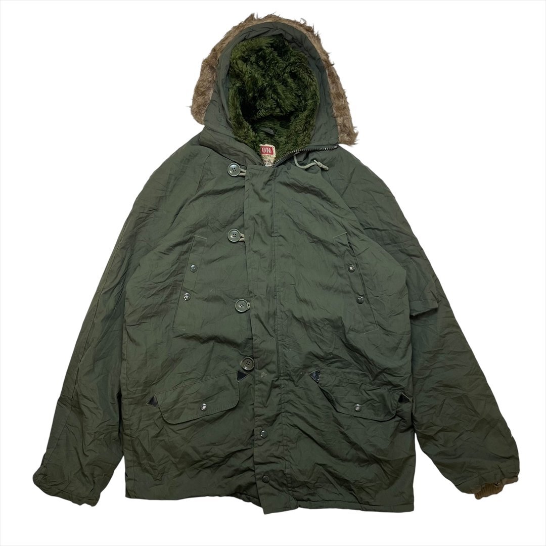 【訳アリ】 アウター カーキ 古着 メンズ FREE 裏地ボア ヴィンテージ アメカジ拍卖