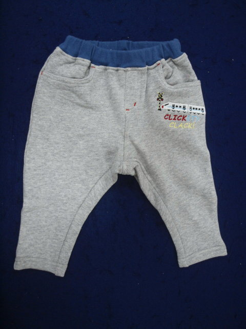 新品 7104623-80 新幹線刺繍パンツ グレー レターパック発送(代引き不可)拍卖