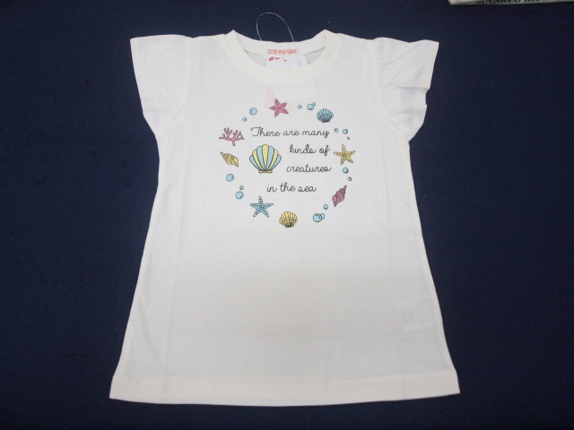 新品 31547A-110 女児半袖Tシャツ アイボリー レターパック発送(代引き不可)拍卖