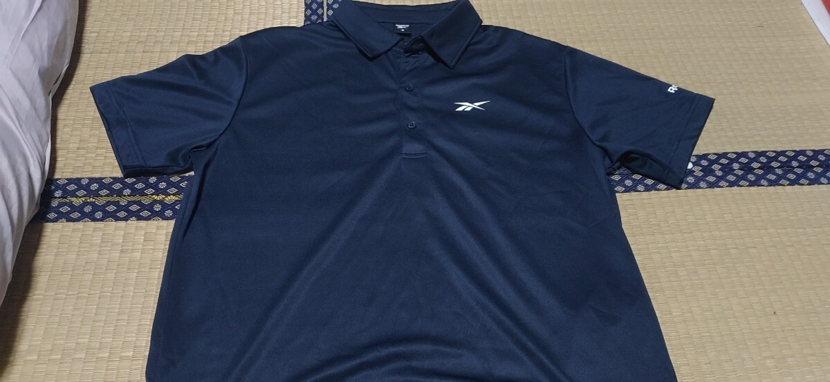 【新品】リーボック 速乾半袖ポロシャツ М 紺拍卖