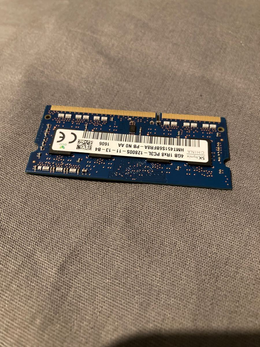 ノートパソコン メモリ SK hynix製 PC3L-12800S 4GB SO-DIMM DDR3L-1600拍卖