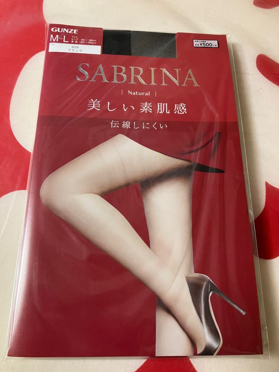 gunze sabrina natural 美しい素肌感 伝線しにくい パンティストッキング ブラック 黒 グンゼ パンスト panty stocking サブリナ 透明感拍卖