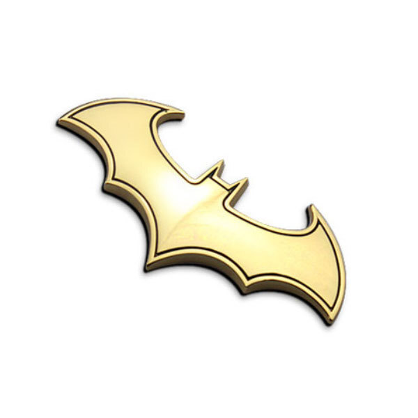 エンブレム カスタム ステッカー デカール プレート バットマン ゴールド 送料無料拍卖