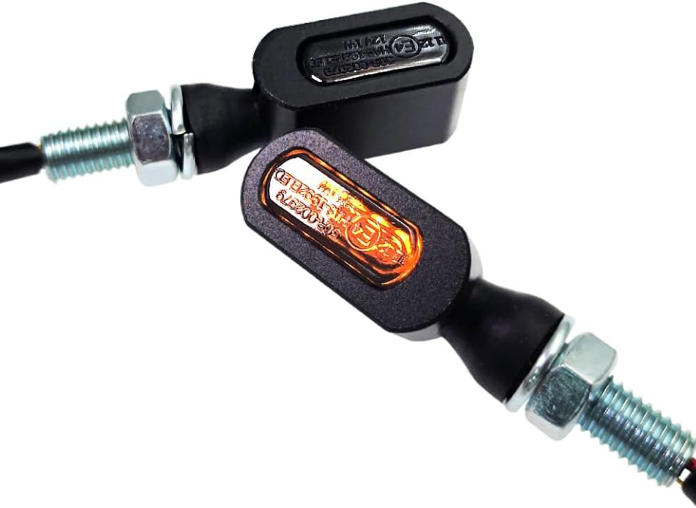 【BAR AUTOTECH】汎用 LEDウインカー スモークブラックレンズ Eマーク認証 アルミハウジング IP56 12V M8ネジ拍卖