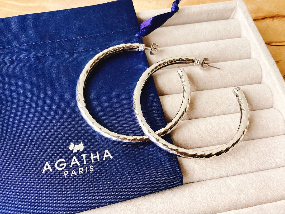 【AGATHA】アガタ フープピアス シルバー 大拍卖