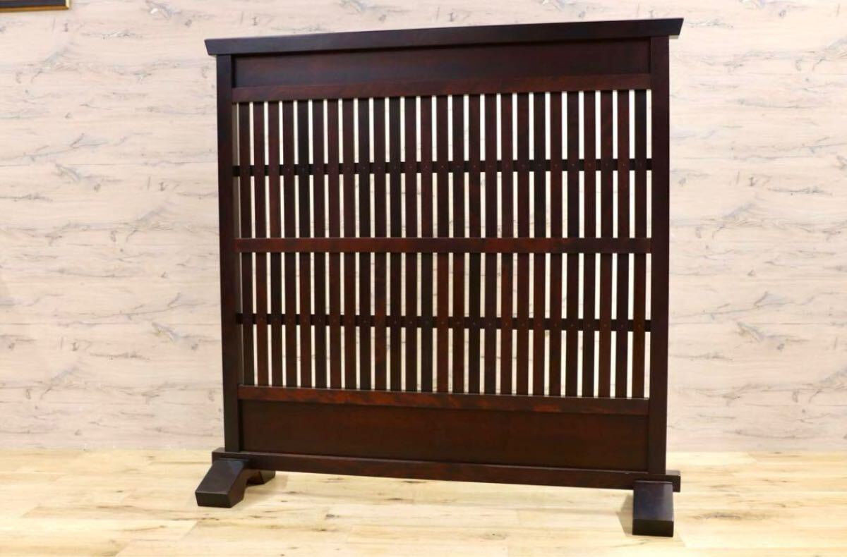 GMHS354○衝立 パーテーション 和室 座敷 仕切り板 民藝 民芸調 検)北海道民芸 九州民芸 松本民芸拍卖