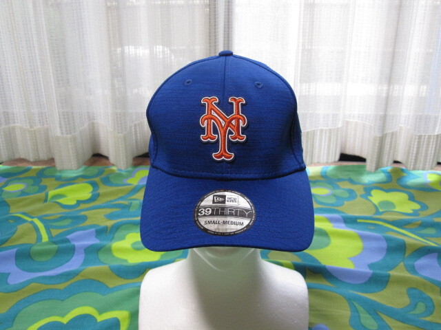 アメリカNY購入 新品/タグ付 ニューエラ NEW ERA MLB NY ニューヨーク・メッツ キャップ 帽子 ブルー サイズS-M/実寸57cm 伸縮素材拍卖