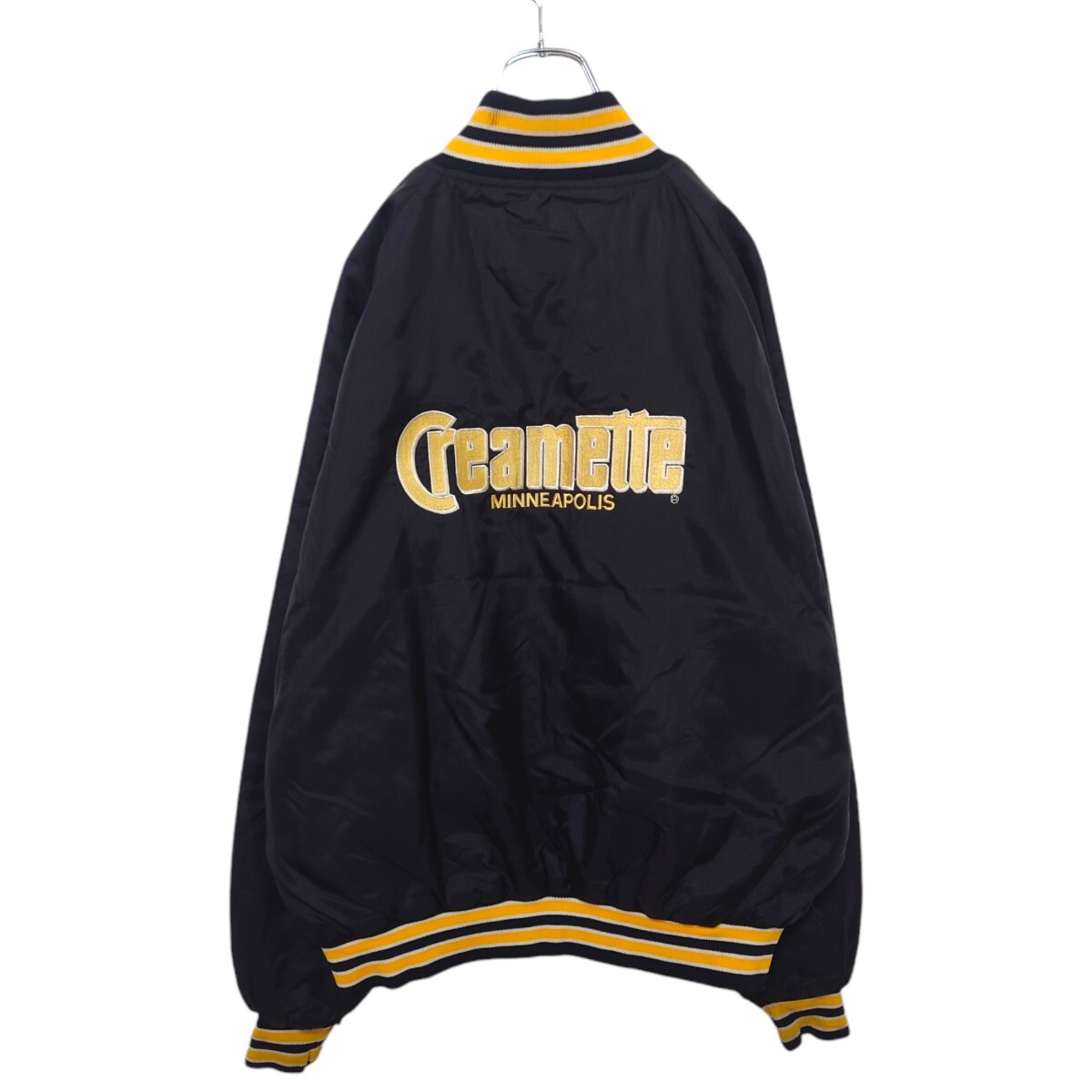 【BUTWIN】80's バックロゴ刺繍 USA製 企業ロゴ刺繍 中綿入りナイロンスタジャン S-808拍卖