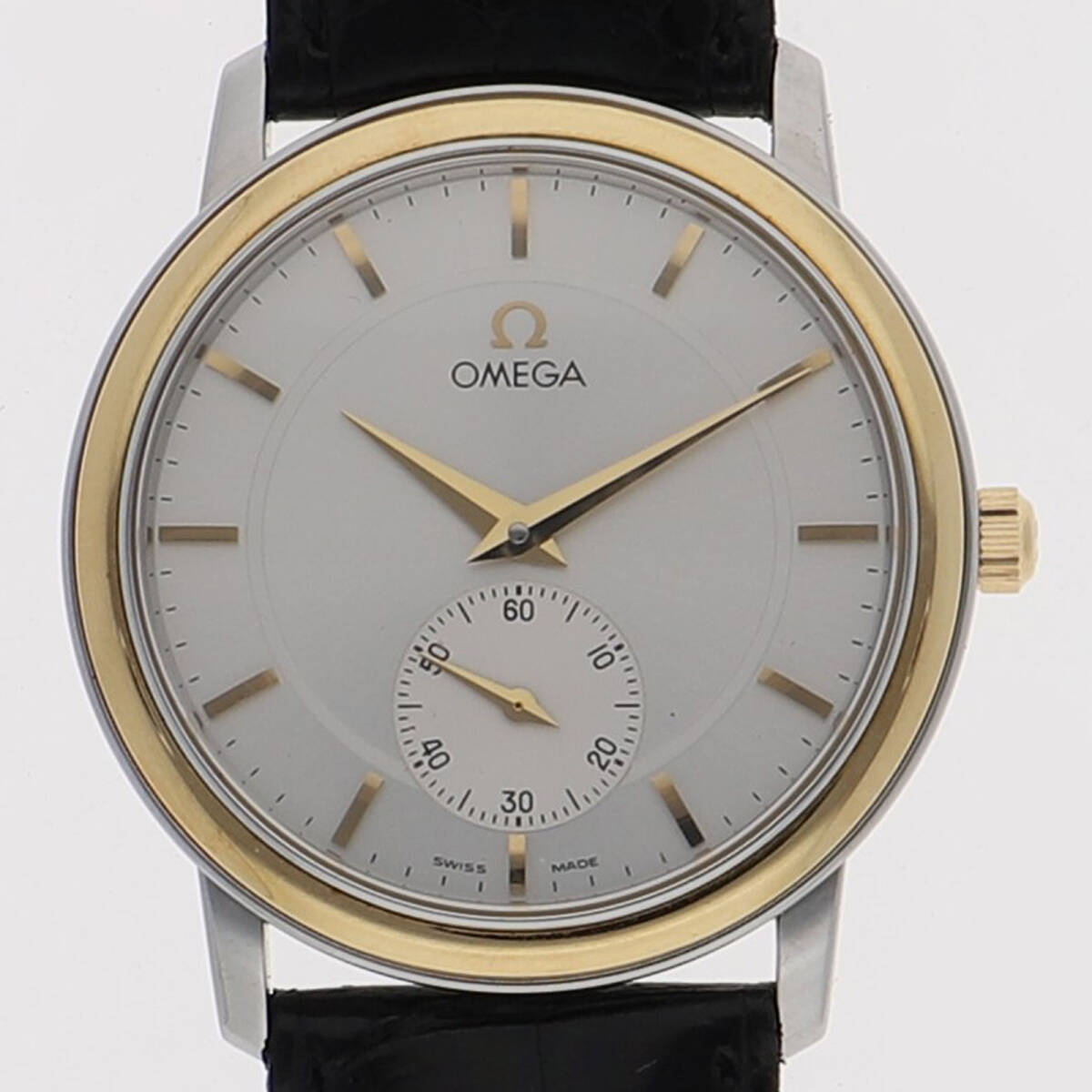 OMEGA オメガ 47203111 シルバー YG/SS/革 手巻き メンズ【123372】拍卖