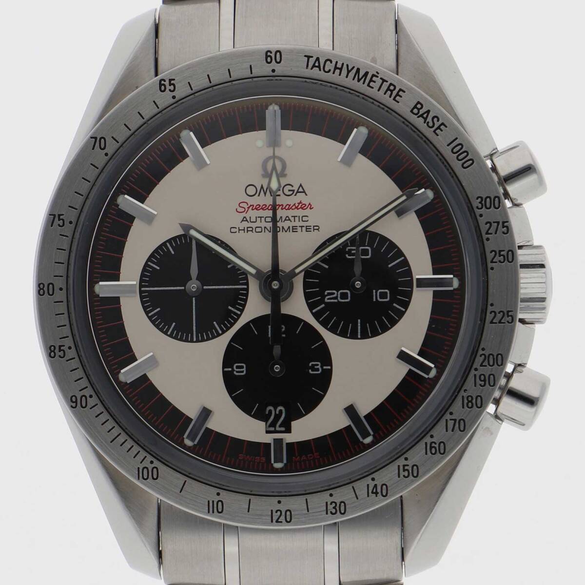 OMEGA オメガ 3559.32 スピードマスター ホワイトダイヤル SS 自動巻き メンズ【122239】拍卖