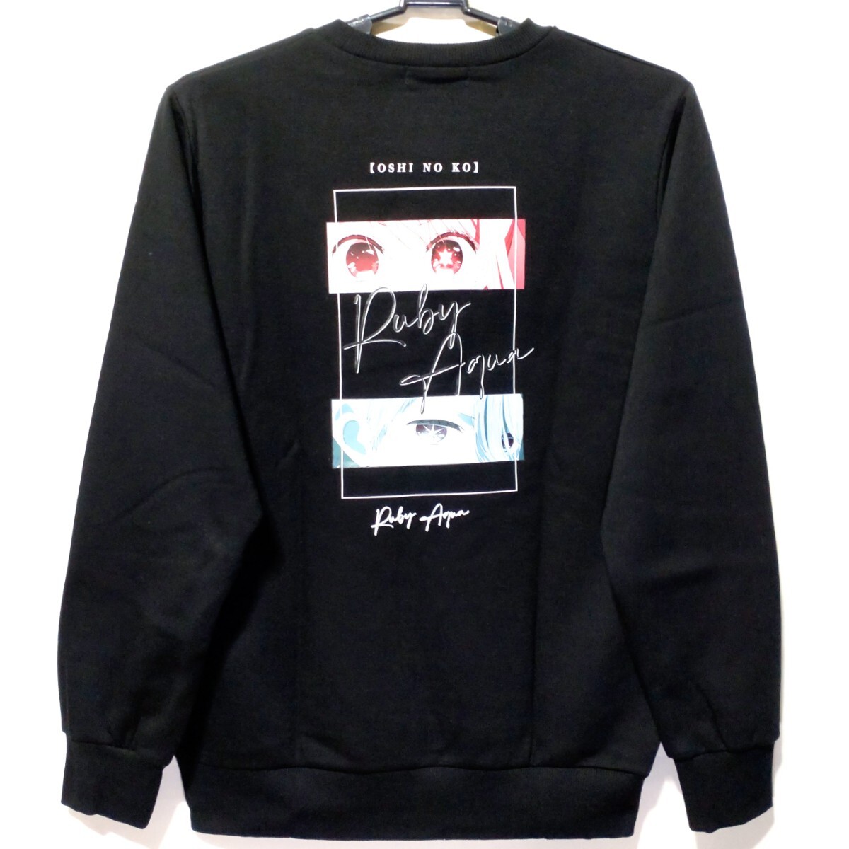 特価/未使用【サイズ=L】推しの子/メンズ/裏起毛/スウェット/トレーナー/胸囲=96~104cm/black拍卖