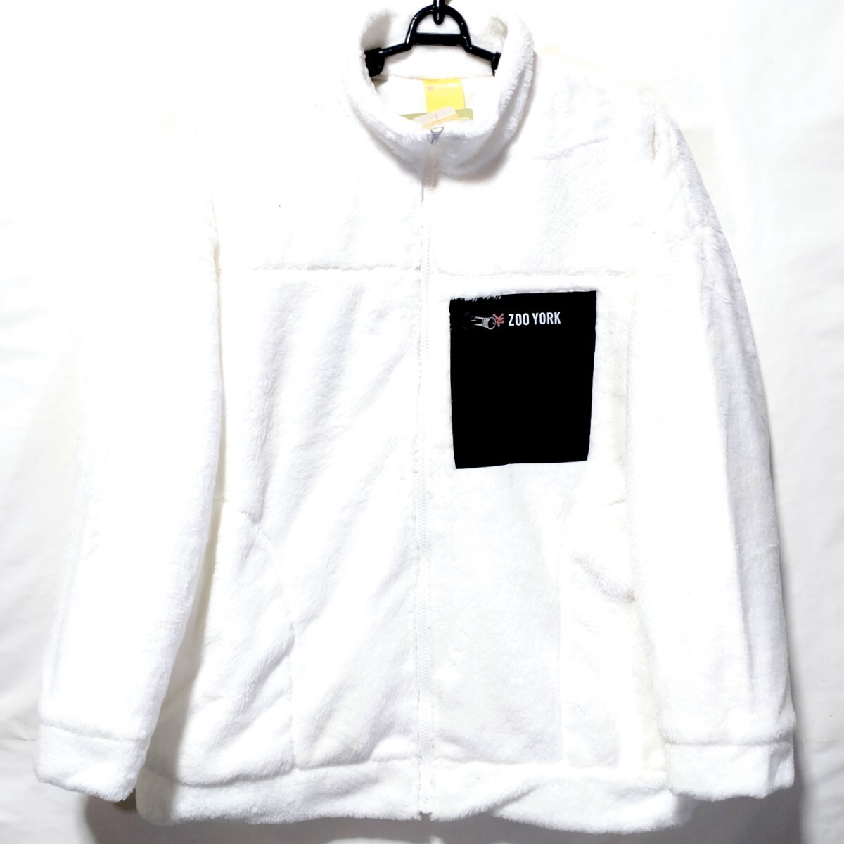 特価/未使用【サイズ=LL(レディス)】ZOOYORK/ズーヨーク/レディス/シャギーボアフリース/フルジップ/ジャケット/胸囲=93~101cm/white拍卖