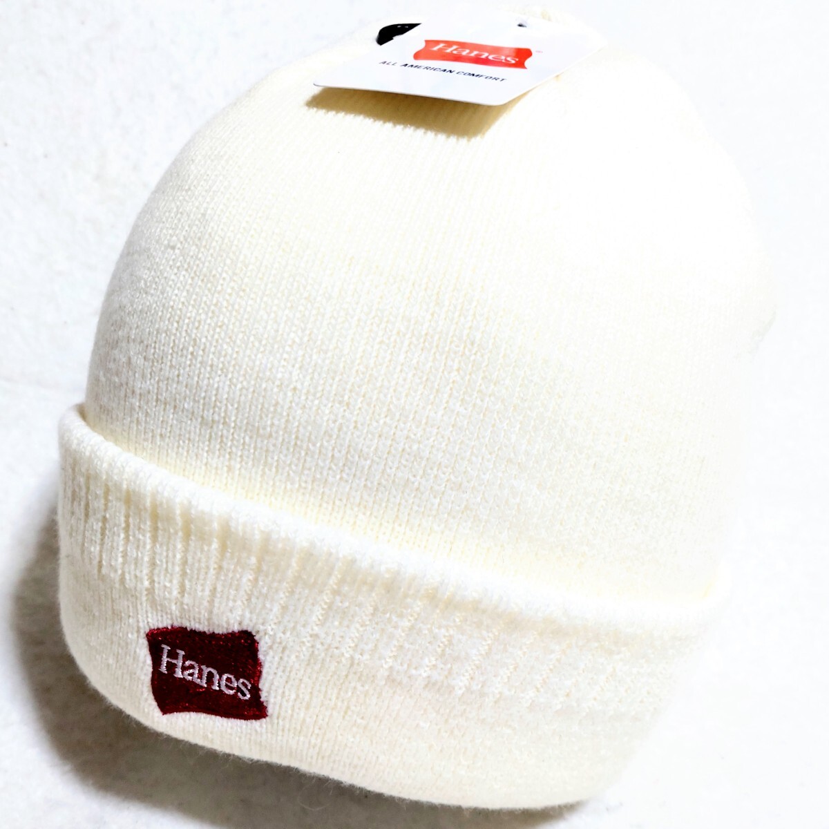 特価/未使用【サイズ=アダルトフリー】Hanes/ヘインズ/男女兼用/ニット/キャップ/white拍卖