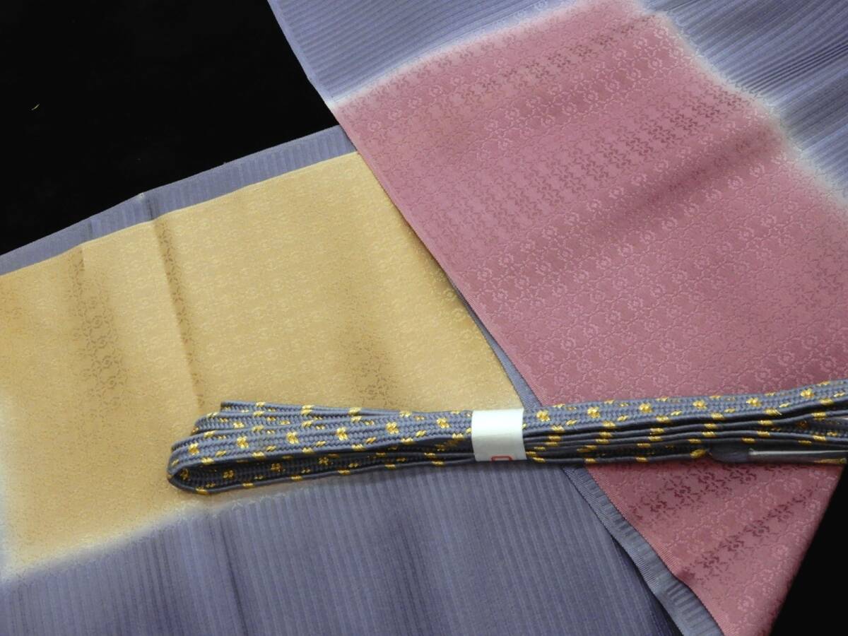 <銀の斧>正絹・帯締め帯揚げセット・手組紐・M寸拍卖