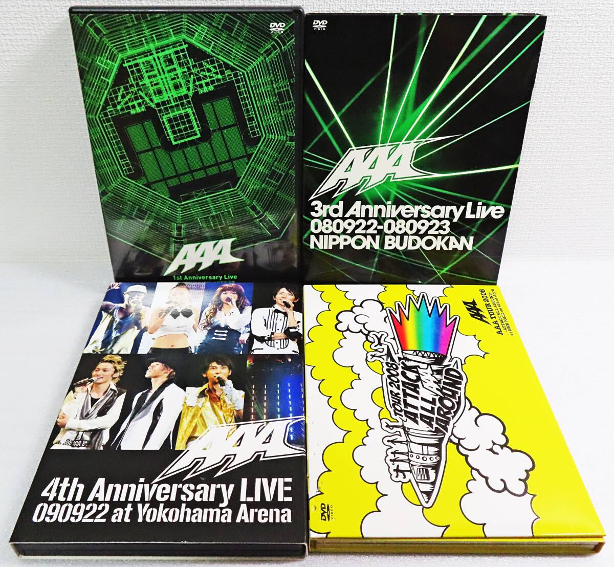 【セルDVD】『AAA ライブDVDセット(1st / 3rd / 4th Anniversary LIVE / TOUR2008)8枚組』ブックレット付◆送料370拍卖