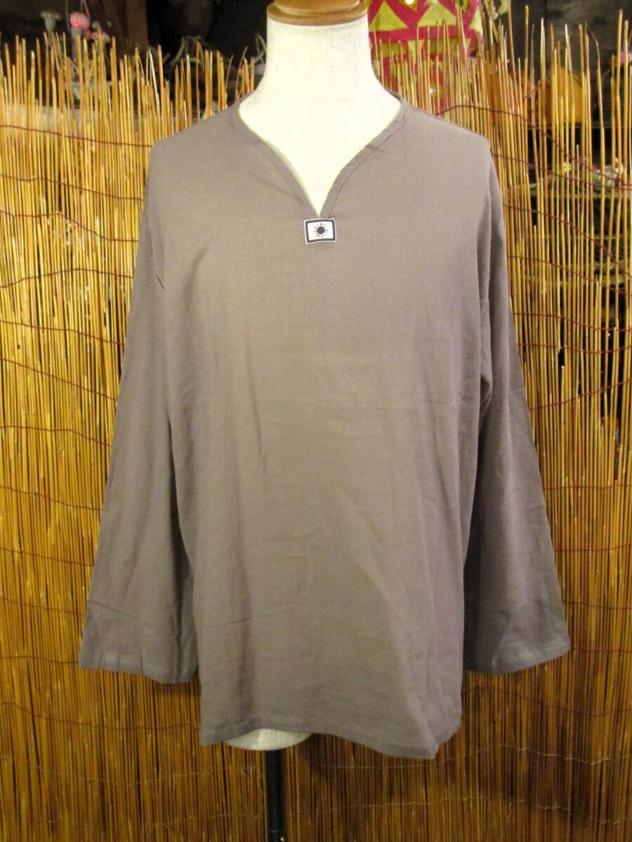 ⑦新品*男女兼用*薄手*コットン素材*無地*長袖*プルオーバー*XXL拍卖