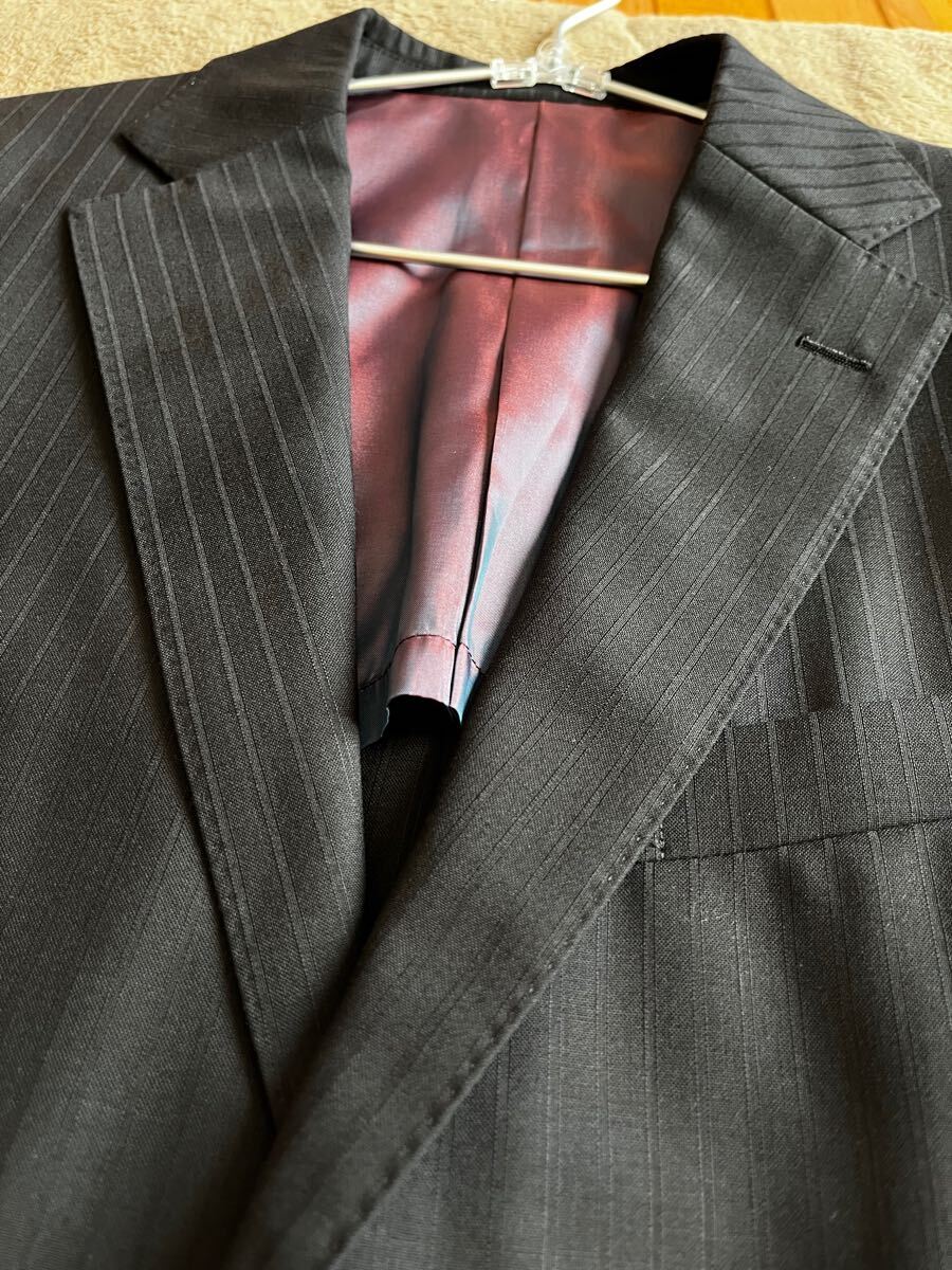 美品マッキントッシュフィロソフィー ジャケット 超おすすめ MACKINTOSH PHILOSOPHY オシャレ光沢 シャドーストライプ サイズ40拍卖