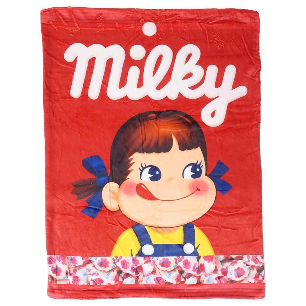 ペコちゃん ひざ掛け毛布 ボア付きデジプリブランケット ペコチャンパック フレンズヒル ウォーマー雑貨 防寒対策 キャラクター グ拍卖