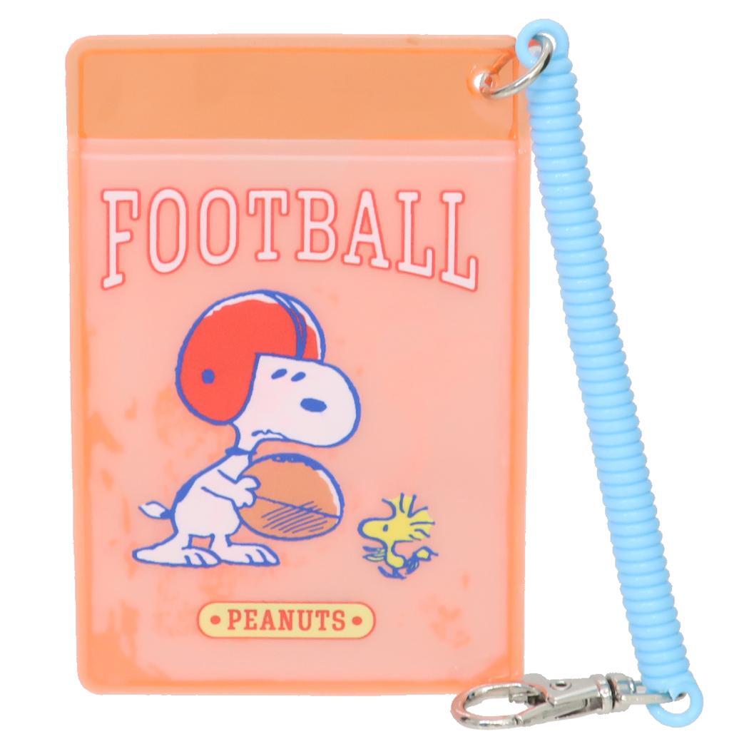 スヌーピー 定期入れ クリアパスケース アメリカンフットボール ピーナッツ マリモクラフト ICカードケース キャラクター グッズ拍卖