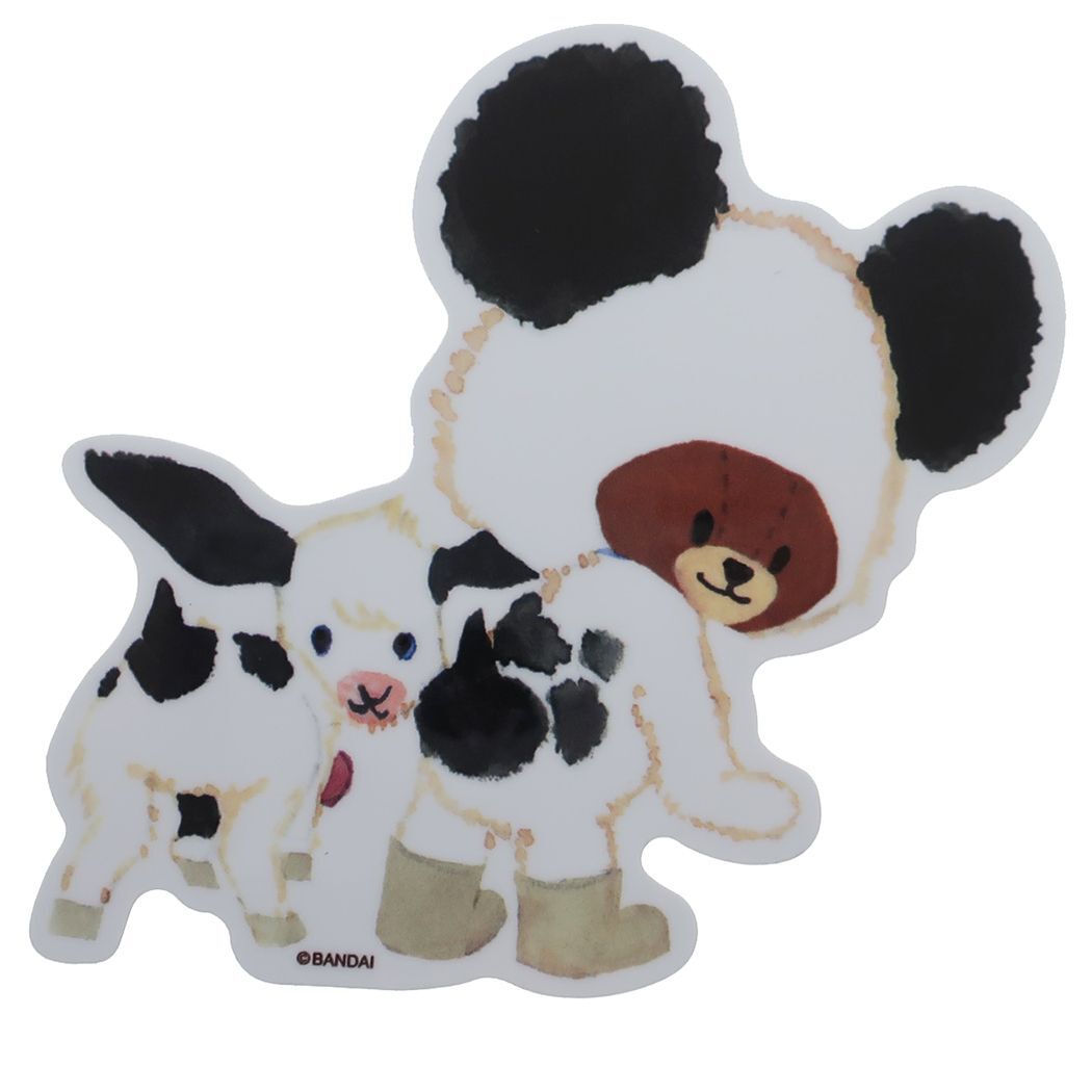 くまのがっこう グッズ ステッカー 防水 絵本キャラクター ダイカット ビニール ステッカー ジャッキー&ミルク プレゼント 男の拍卖