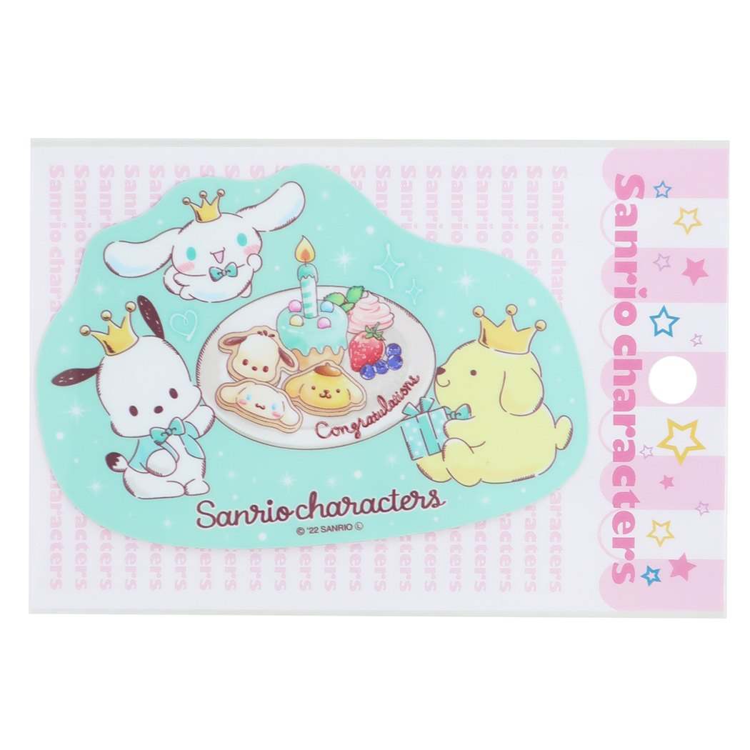サンリオキャラクターズ ビッグ シール ステッカー ビニール ダイカット シナモロール ポムポムプリン ポチャッコ アフタヌーンテ拍卖