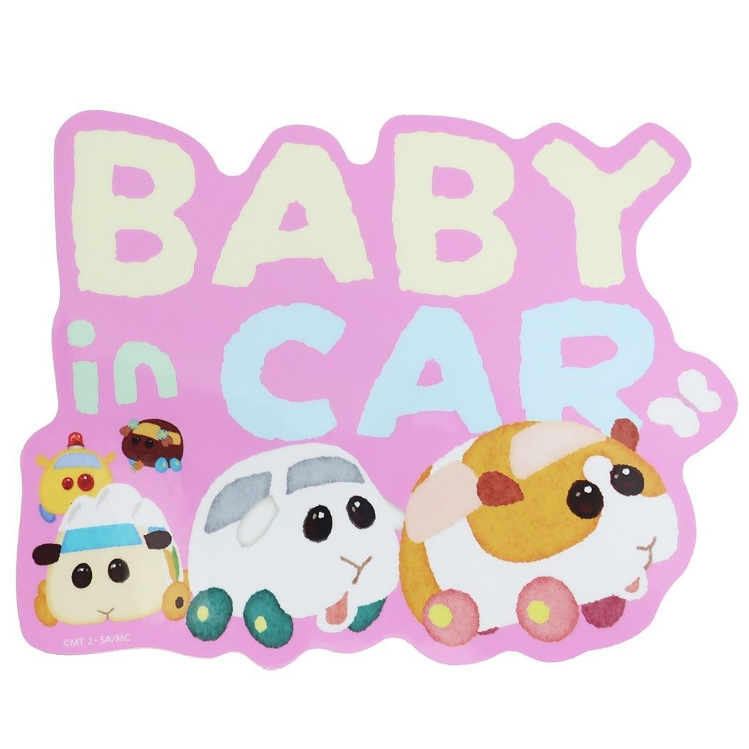 PUI PUI モルカー 車用 防水 ステッカー ベイビーインカー ステッカー BABY in CAR 隊列移動 ゼネラルステッカ拍卖