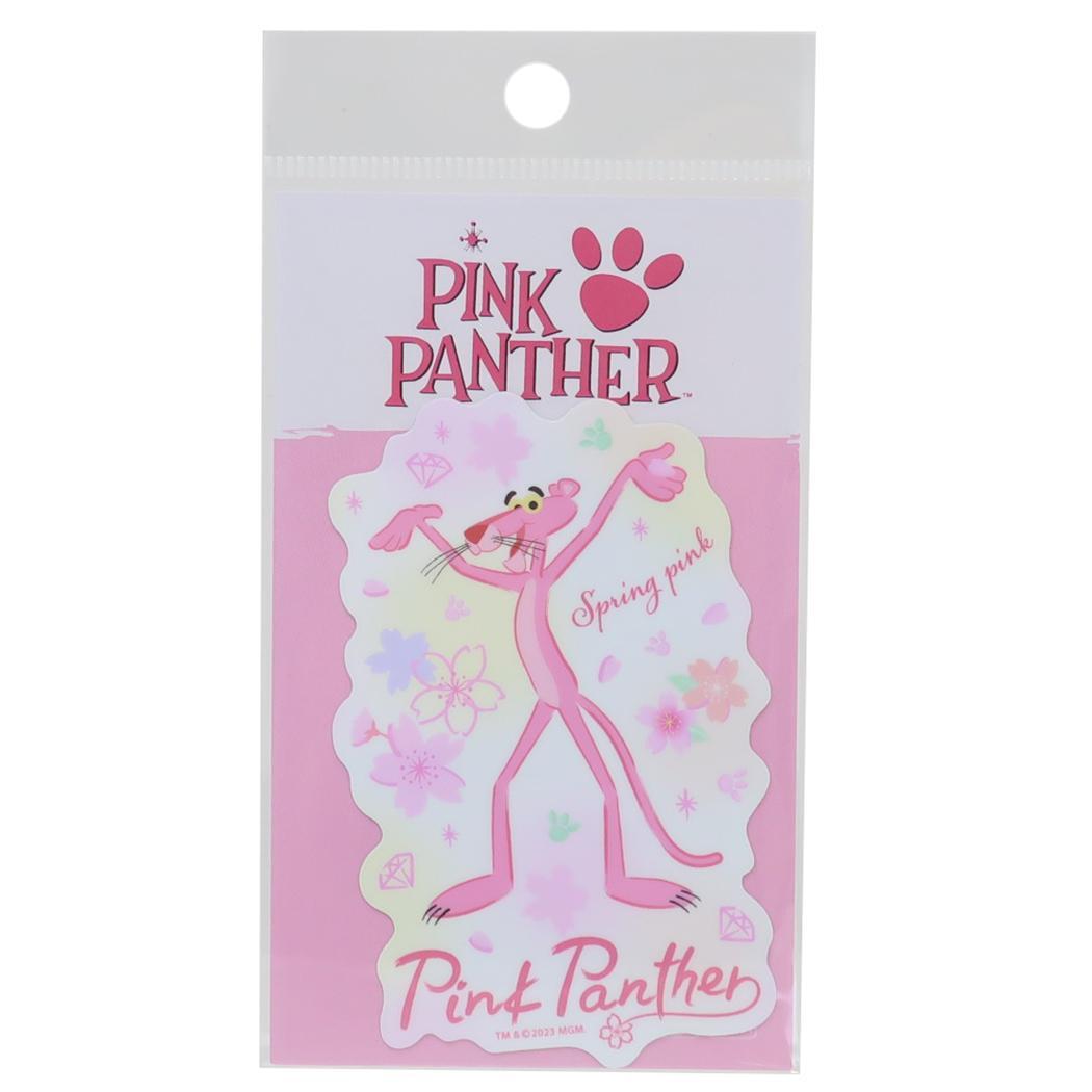 ピンクパンサー グッズ ビニールシール キャラクター ダイカットビニールステッカー 桜 ポーズ拍卖