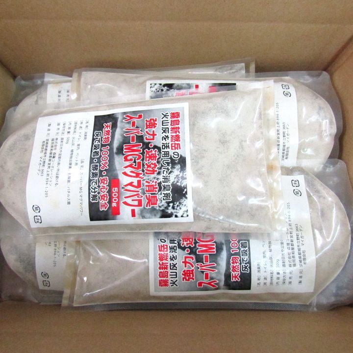 スーパーMGマグマパワー トイレ 室内 ペット用消臭剤 霧島新燃岳 火山灰 未使用 6点セット まとめて 大量 同梱不可 500gサイズ拍卖