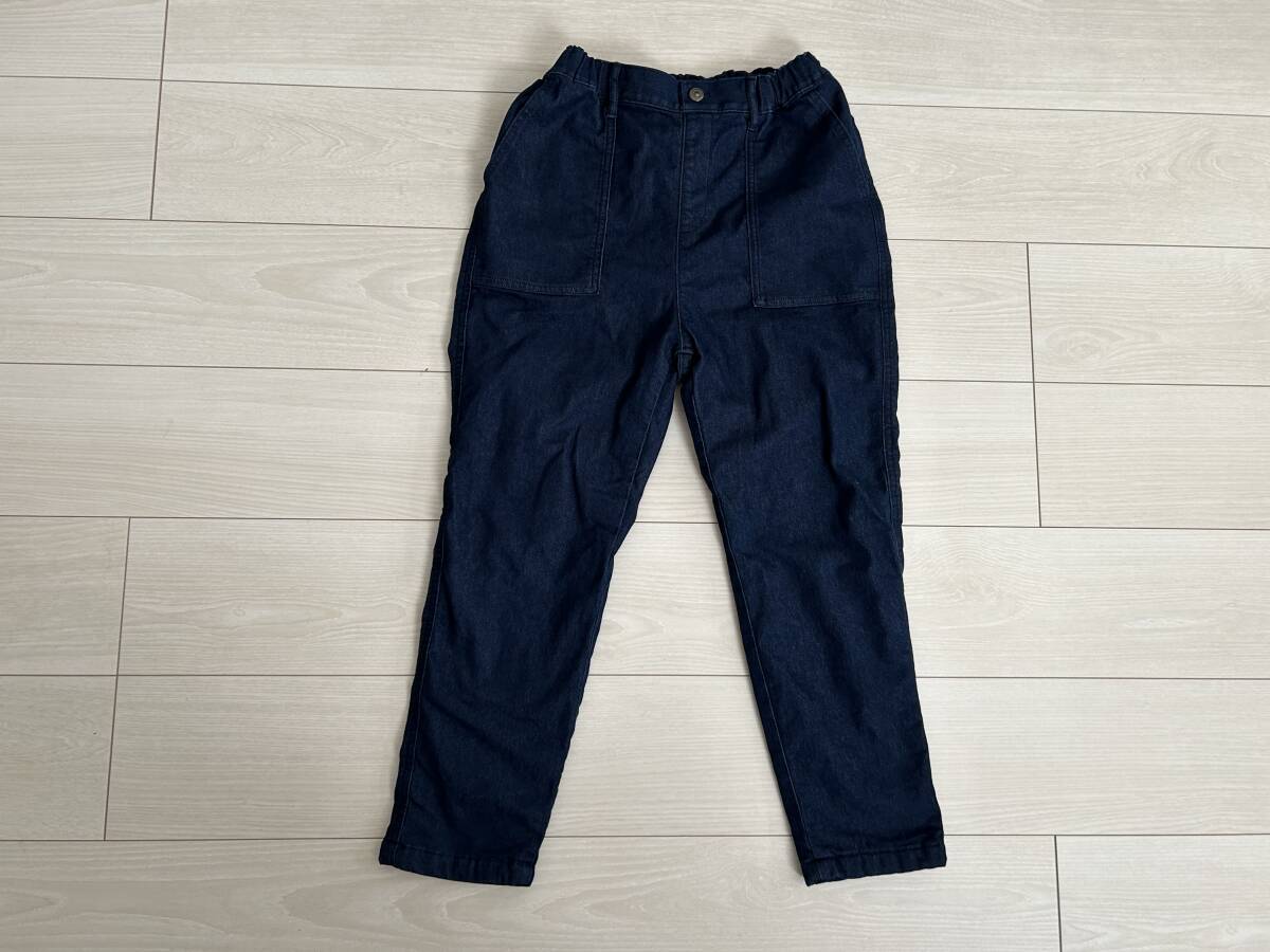 ★UNIQLO KIDS ユニクロ ストレッチウォームイージーベイカーパンツ(デニムライク) 暖パン 140サイズ★拍卖