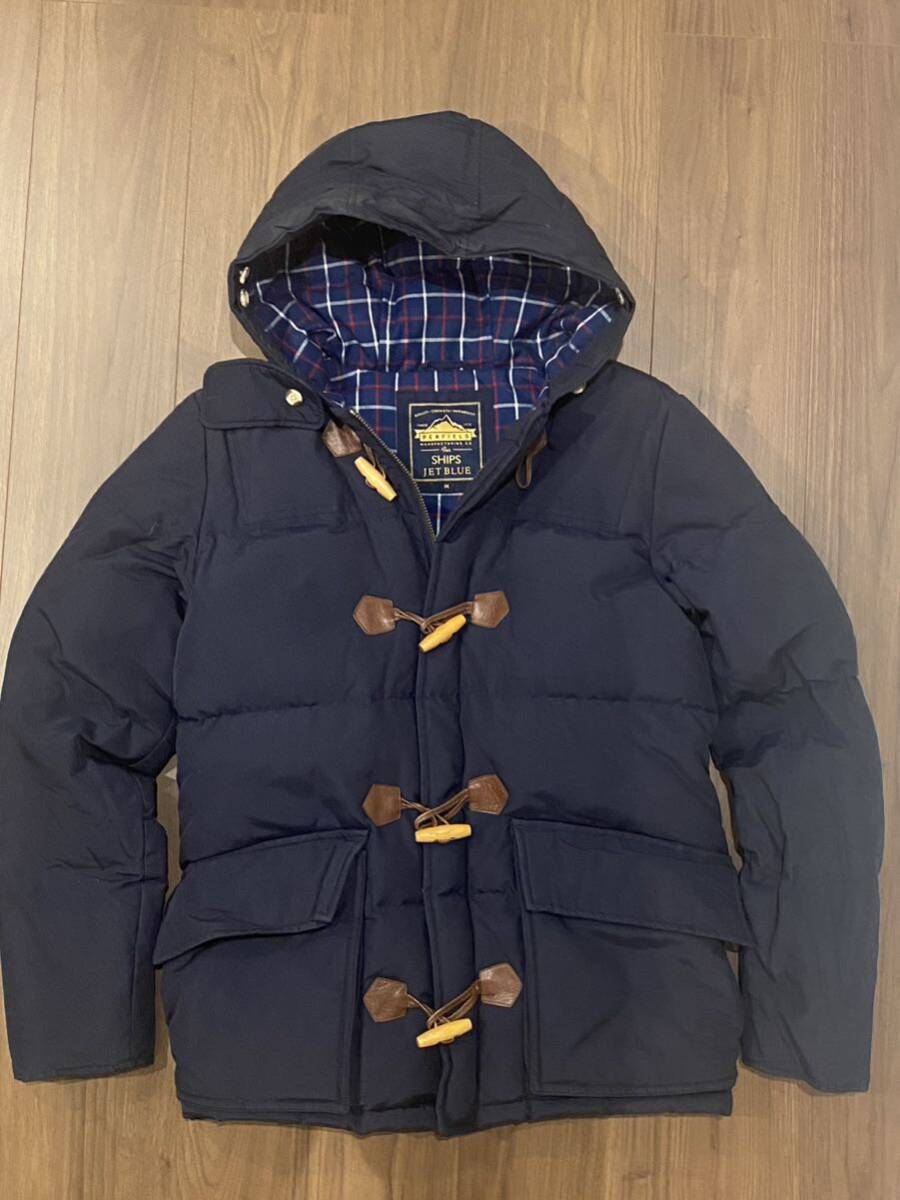 シップス ペンフィールド別注 ダッフルコート ダウン ネイビー ダウンジャケット 60/40クロス拍卖