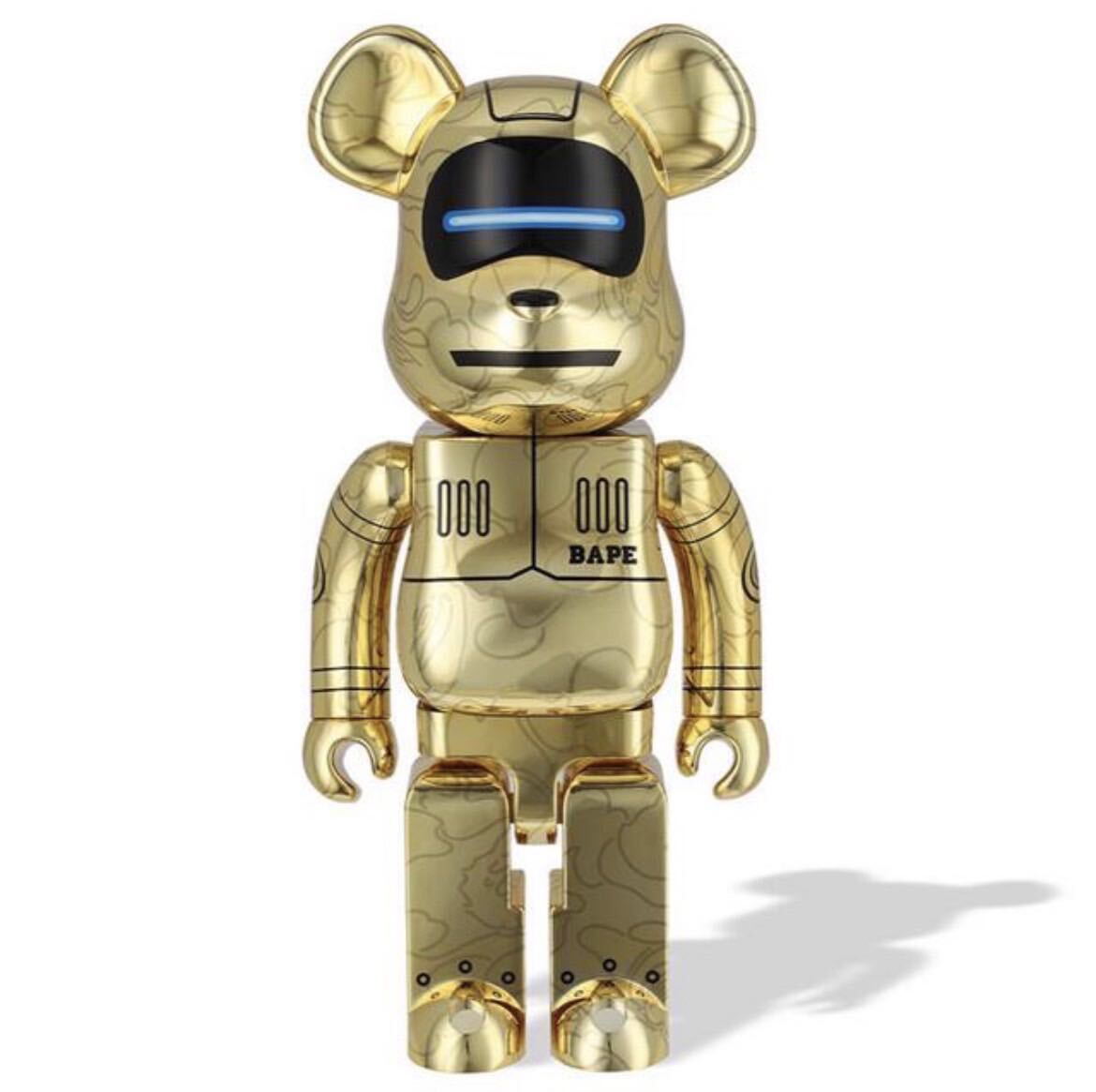 BE@RBRICK SORAYAMA BABY MILO 1000% GOLD Ver ベアブリック ソラヤマ 空山基 ベイプ エイプ ゴールド ベイビーマイロ メディコムトイ拍卖