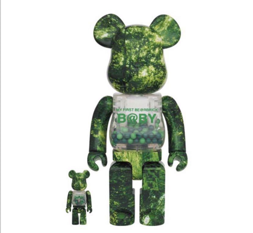 MY FIRST BE@RBRICK B@BY FOREST GREEN Ver. 100% & 400% マイ ファースト ベアブリック フォレスト グリーン  メディコムトイ拍卖