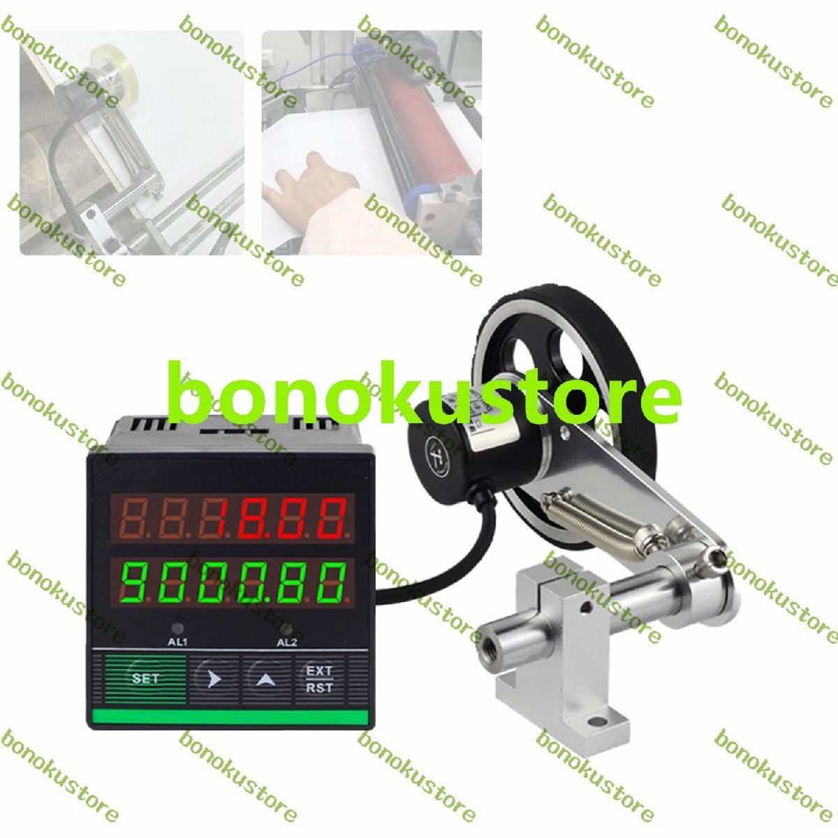 デジタル長さ計カウンター 0-999999 スプリングブラケット付きポータブル長さレコーダー メモリー機能付き 3モードメーター計数機拍卖