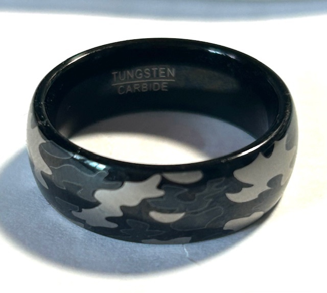 未使用:激レアメンズリングカモフラタングステン拍卖