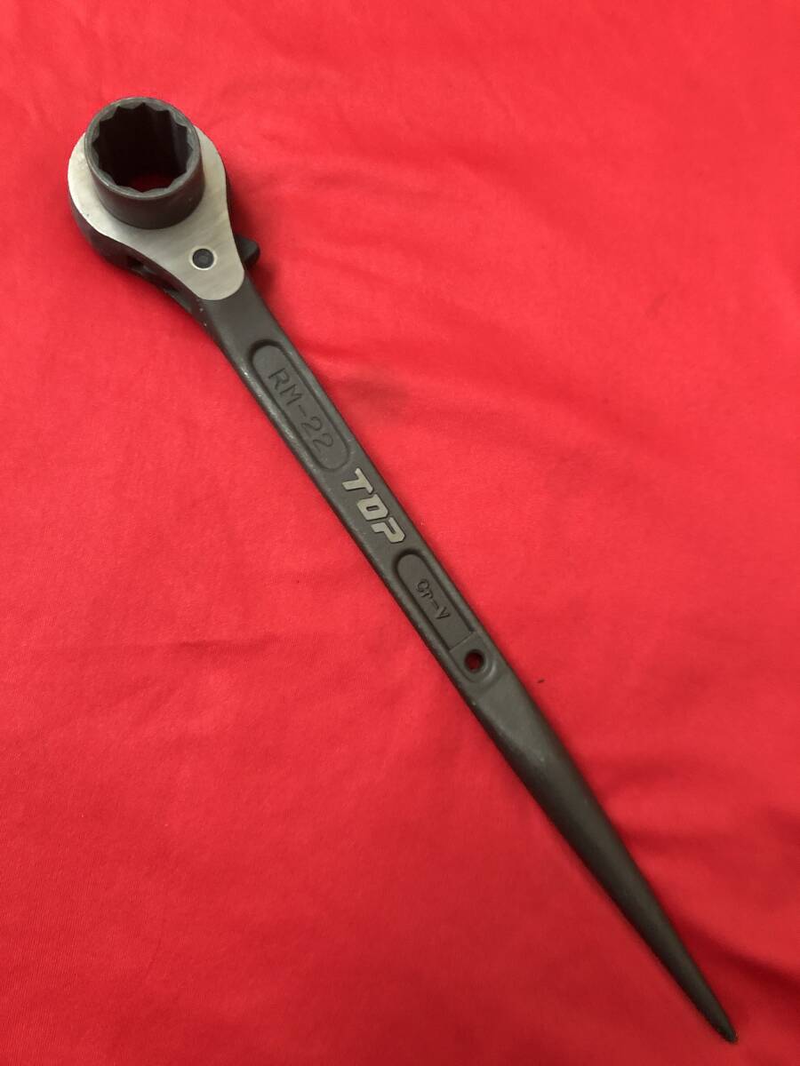 TOP 片口ラチェットレンチ シノ付 22ミリ 日本製 RM-22拍卖