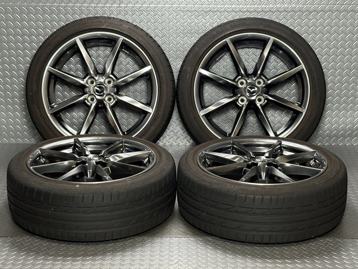 ND5 ロードスターRF 17インチ 7J +45 4穴100 純正ホイール ブリヂストン ポテンザS001 205/45R17 BRIDGESTONE POTENZA S001 (24090099)拍卖