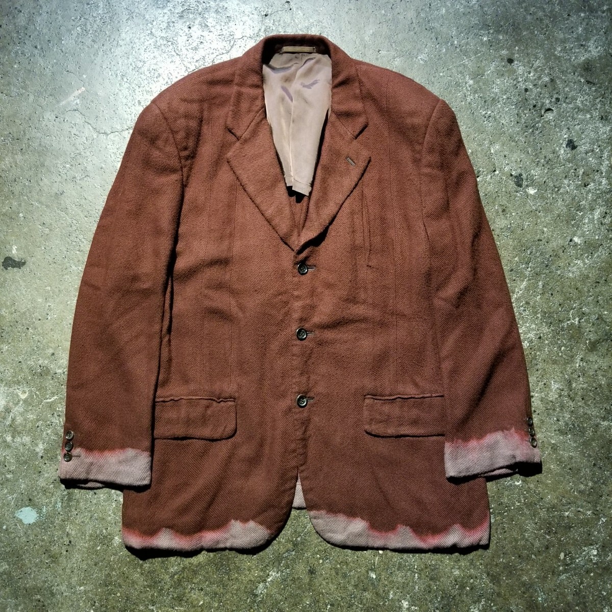 COMME des GARCONS HOMME PLUS 93AW 脱色レーヨン3Bジャケット 1993AW AD1993 90s コムデギャルソンオムプリュス拍卖