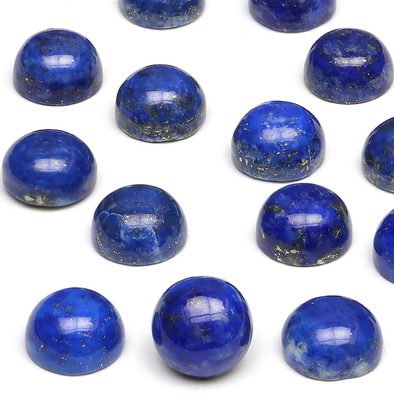 アフガニスタン産 ラピスラズリ コイン カボション 8mm【3コ販売】 / 84-10 RP8CO-X拍卖