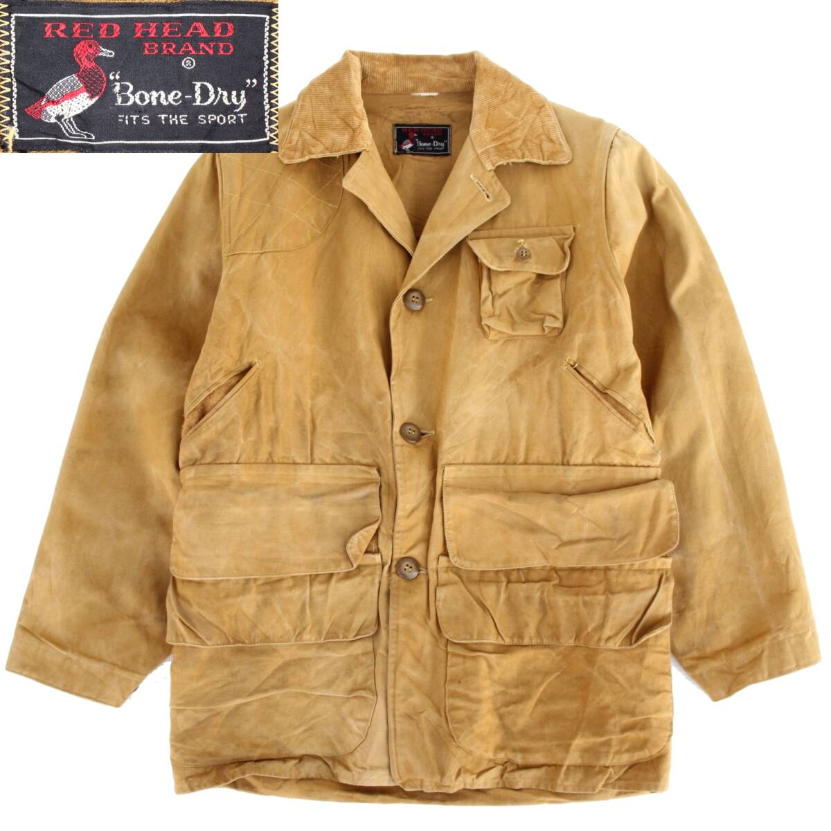 (33602)1950s RED HEAD ハンティングジャケット Hunting Jacket (USA ヴィンテージ アメリカ製 刺繍タグ 50年代 SERVAL製ジッパー)拍卖