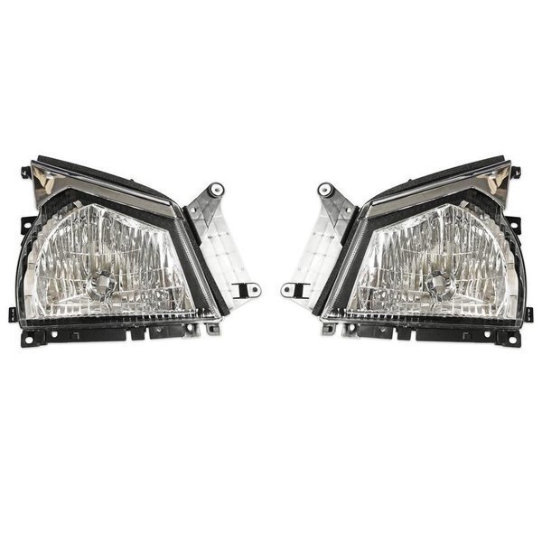 いすゞ 超低 PM エルフ H16.6-H19.4 クリア ヘッド ライト 純正 タイプ 左右 セット JP-T303LR拍卖