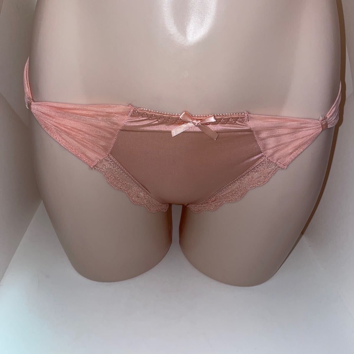 4874★ピンク★リボン×シースルー★フルバックショーツ拍卖